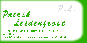 patrik leidenfrost business card